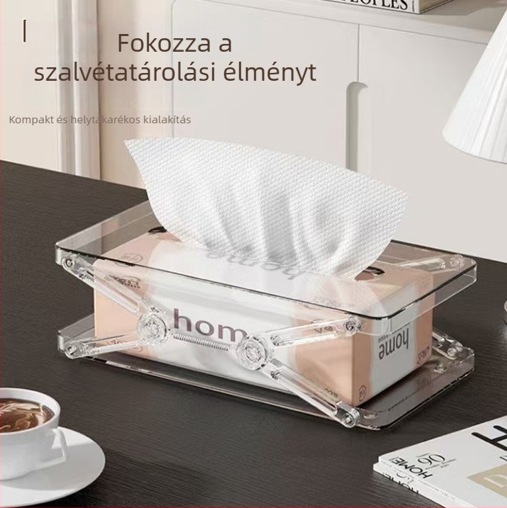ABS asztali zsepi-doboz és szalvéta-doboz – modern, többször használható asztali tároló nappaliba