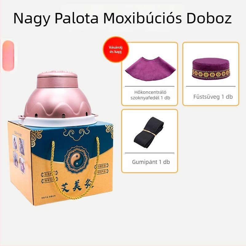 Füstmentes moxibúciós doboz, hordozható meleg moxibúciós eszköz otthoni spahoz