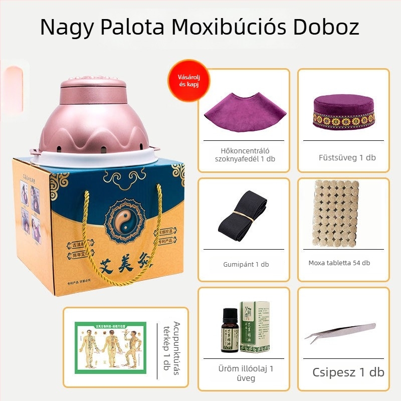 Füstmentes moxibúciós doboz, hordozható meleg moxibúciós eszköz otthoni spahoz