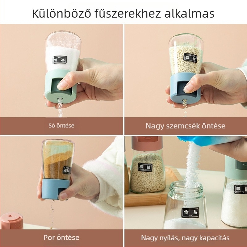 Üveg fűszertartó készlet a konyhához — só- és olajtartó üvegek