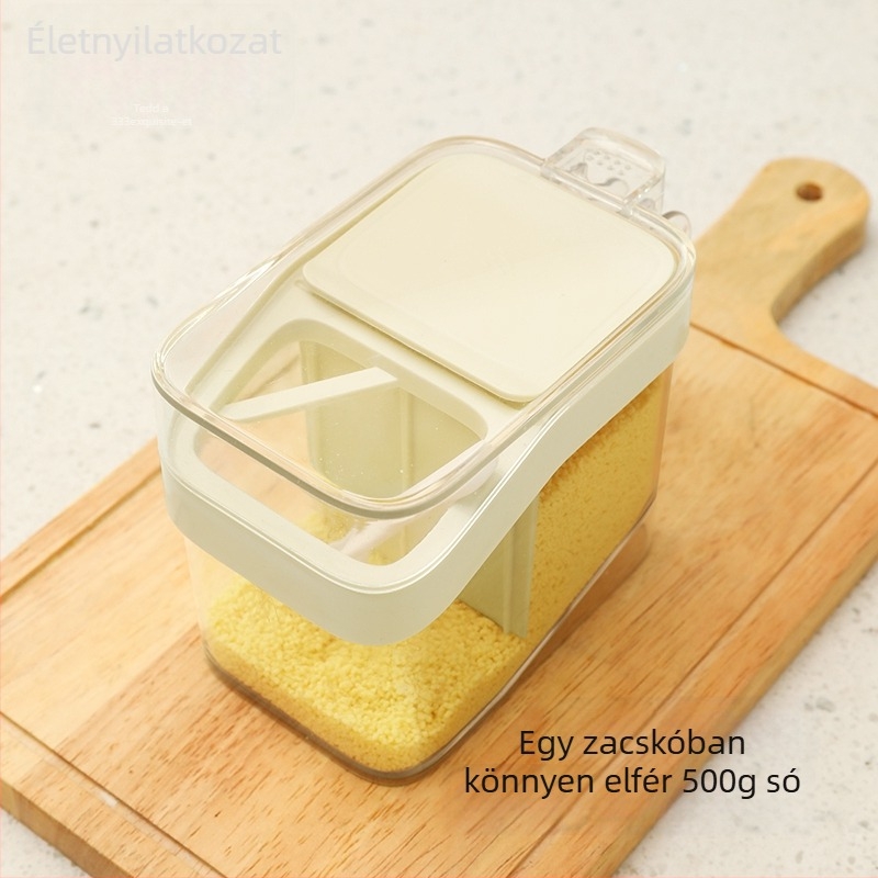 Nagy kapacitású zárható műanyag fűszertároló, modern minimalist stílusú