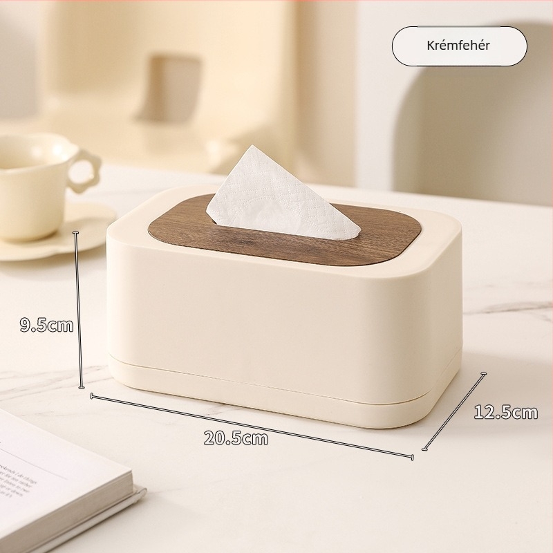Rugós fedéllel ellátott papírzsepontartó, modern, minimalist dizajn nappalira és fürdőszobába
