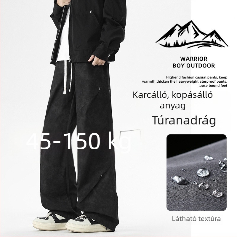Férfi Tie-Dye nadrág, lazán, egyenes szabású sportnadrág, tavasz–ősz, plusz méret 2XL–8XL