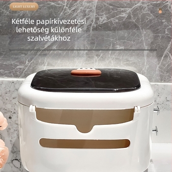 Fürdőszobai papírtartó doboz falra szerelhető, fúrás nélkül, vízálló, aranyos, kreatív