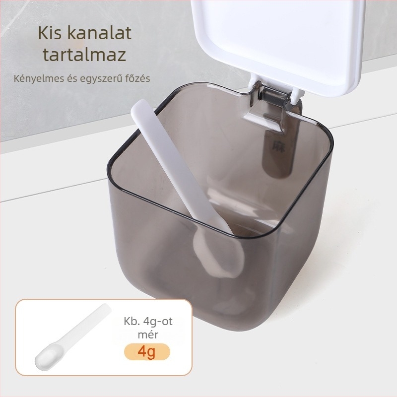 Konyhai fűszerező készlet: fűszertartók, sótartó és tárolóedény olajtartállyal