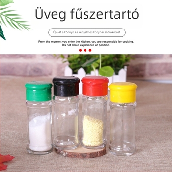 Multifunkcionális konyhai fűszertartó üvegek – üveg fűszertartók bors és kömény számára grillhez