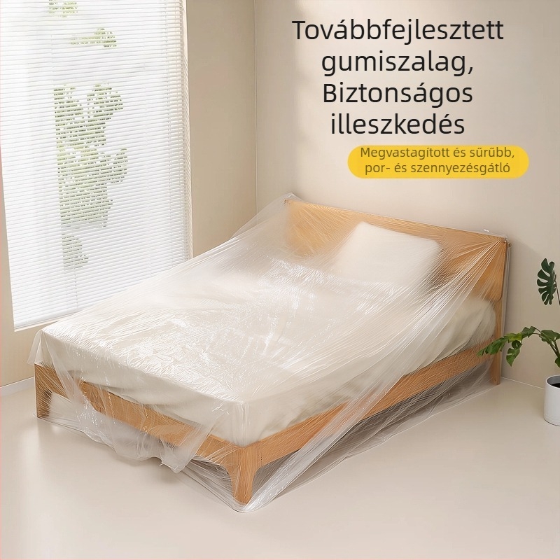 Egyszer használatos porvédő fólia otthoni használatra, elasztikus húzókötéllel, kanapék és bútorok védelmére