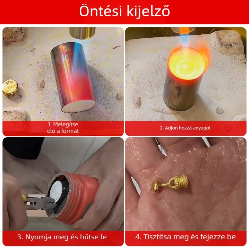 Gipsz formájú medál-gyöngy készítő forma – arany és ezüst szerencsegyöngyök, ékszerkészítő eszköz