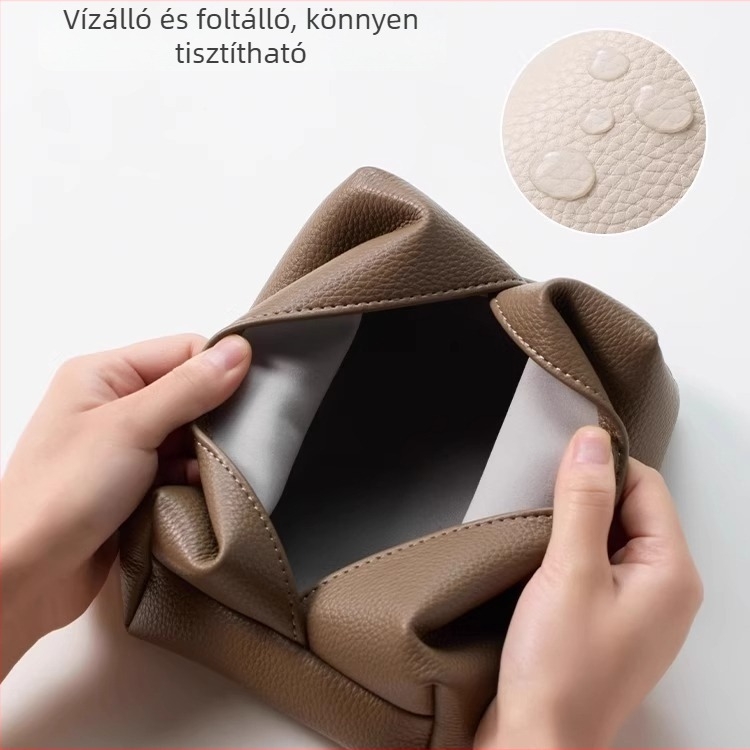 Lychee mintás bőrzsebkendő-tartó, modern minimalista stílus a nappaliba