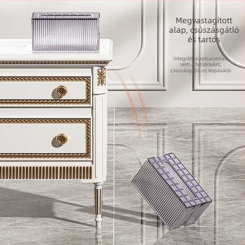 Elegáns papírzsepi tartó nappaliba, étkezőbe, hálószobába és fürdőbe — modern asztali dizájn, modell D837