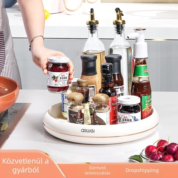 AI thinking Konyhai forgó fűszertartó - többfunkciós só-, szójaszósz- és ecetüveg tároló forgó talppal