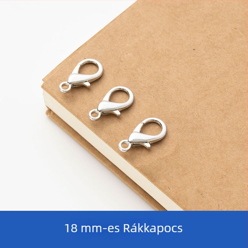100 darab cinkötvözetű homárkapocs és csatlakozók DIY ékszerekhez