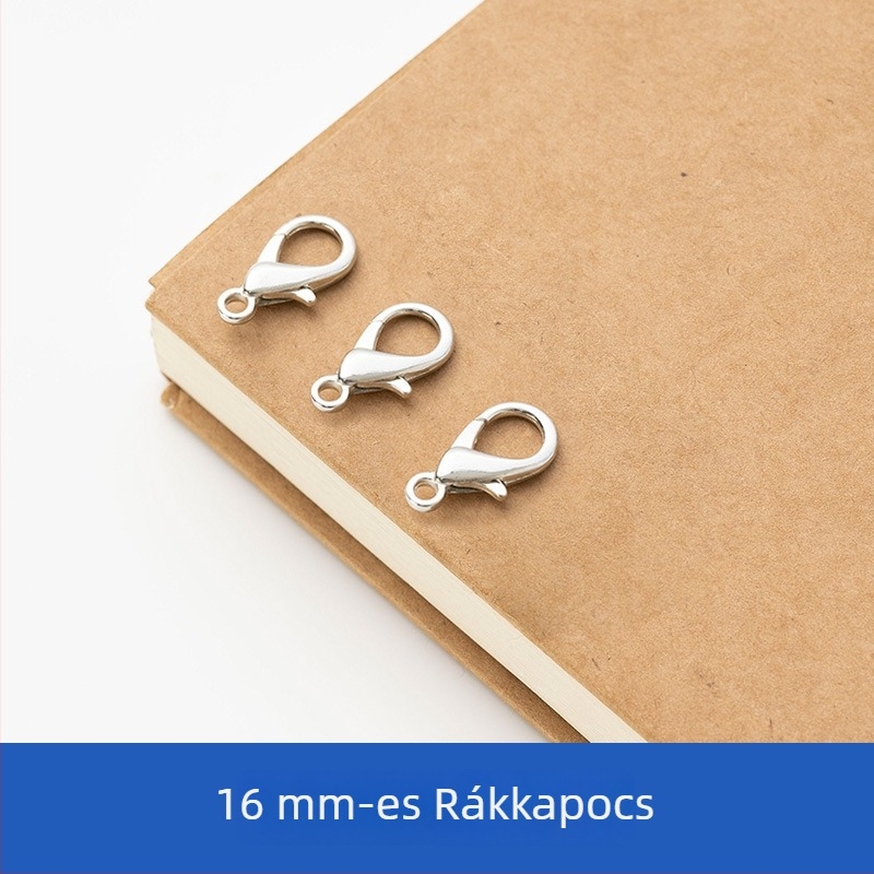 100 darab cinkötvözetű homárkapocs és csatlakozók DIY ékszerekhez