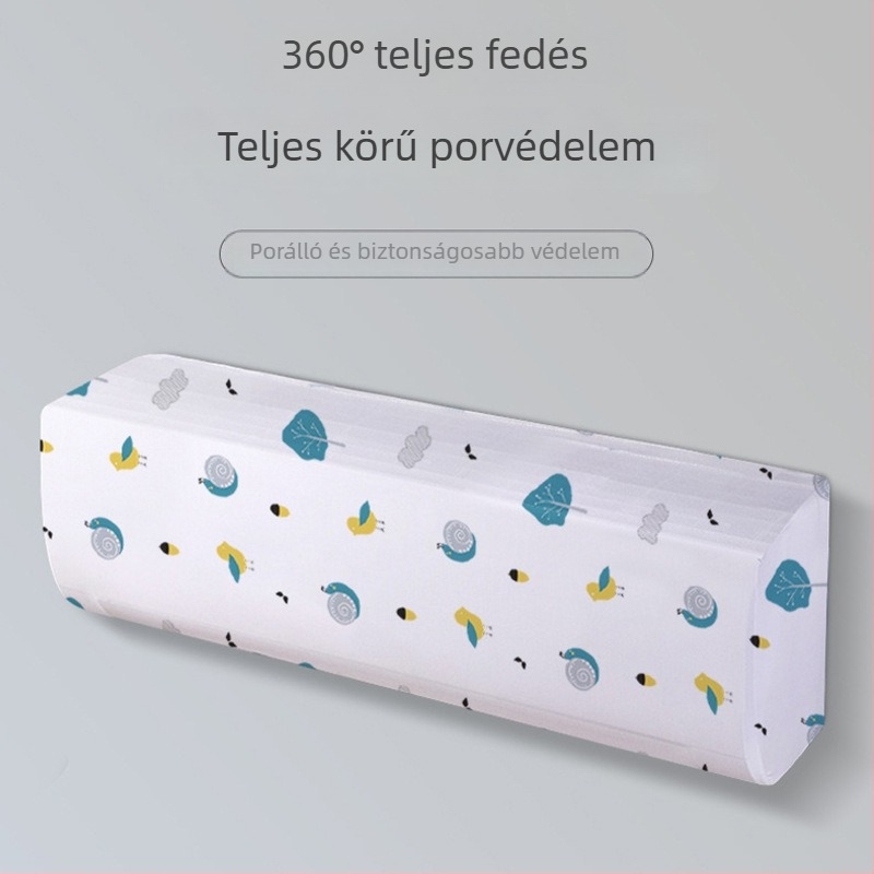 Légkondicionáló porvédő huzat teljes fedéssel, mosóható, textilborítás, minimalistás karikatúra dizájn