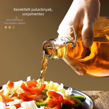 Szezáolaj üveg, zárható üvegpalack, élelmiszer-minőségű, otthoni használatra