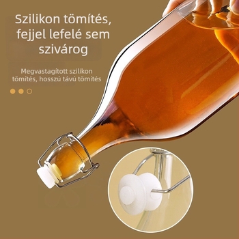 Szezáolaj üveg, zárható üvegpalack, élelmiszer-minőségű, otthoni használatra