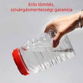 Átlátszó PET műanyag mézesüveg, kis tárolóedény