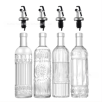 Üvegből készült fűszerező adagoló üveg, 500 ml, olaj, szójaszósz és ecet számára