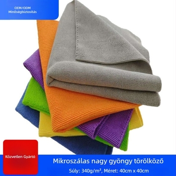 Xin Shili autóápolási törölköző pearl fiber mikroanyagból, warp-knitted, kétoldalas, nedvszívó, 40x40 cm