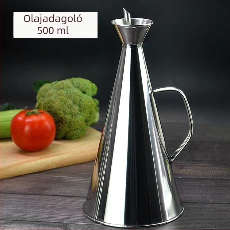 Rozsdamentes acélból készült olajtartó palack, 1000 ml, nagy kapacitású konyhai kiegészítő, modell T202