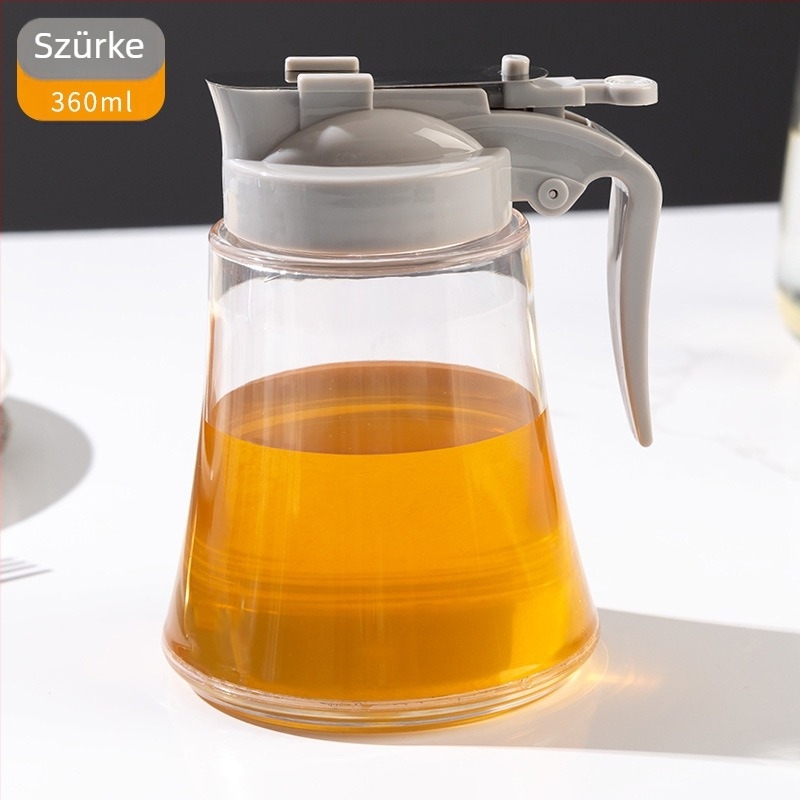 Automatikusan nyíló-záró flip-top fűszertartó palack (akril) – por- és szivárgásálló olajhoz, szójaszószhoz és ecethez