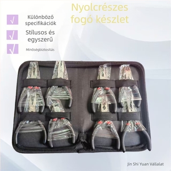 DIY ékszerfogó nyolcrészes készlet — hegyes fogó, kerek orrú fogó és diagonális fogó