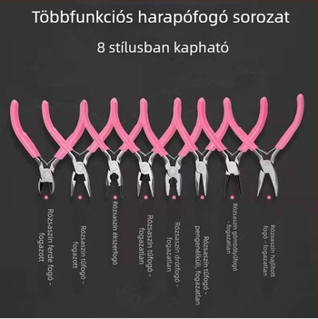 DIY ékszerfogó nyolcrészes készlet — hegyes fogó, kerek orrú fogó és diagonális fogó