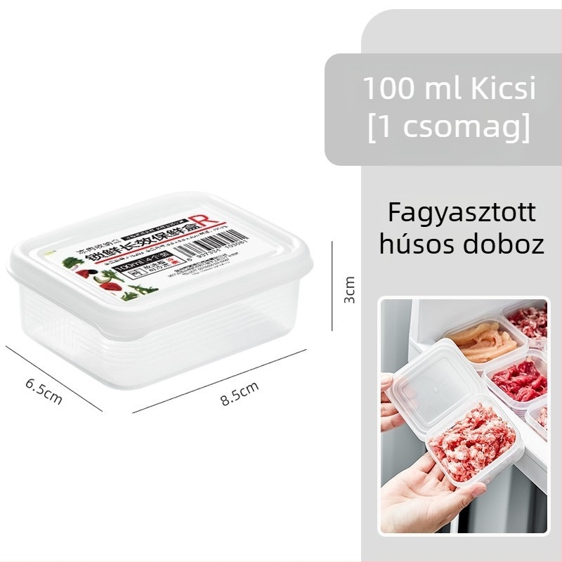Élelmiszer-minőségű hűtő- és fagyasztós tároló doboz zárt rekeszekkel szószok és fagyasztott hús számára