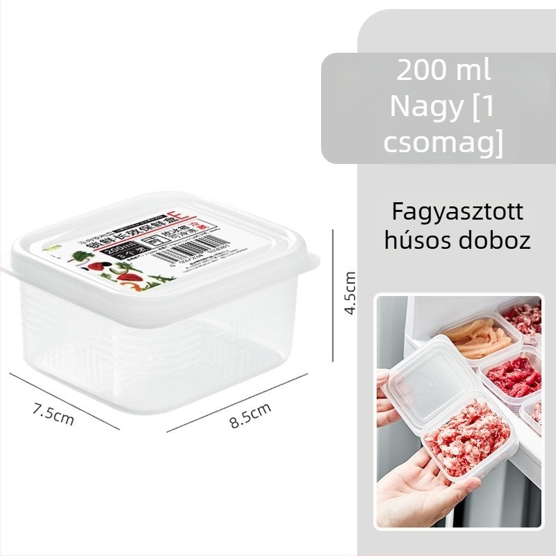 Élelmiszer-minőségű hűtő- és fagyasztós tároló doboz zárt rekeszekkel szószok és fagyasztott hús számára