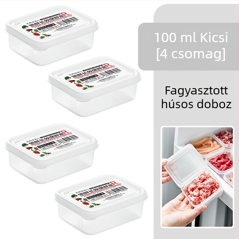 Élelmiszer-minőségű hűtő- és fagyasztós tároló doboz zárt rekeszekkel szószok és fagyasztott hús számára