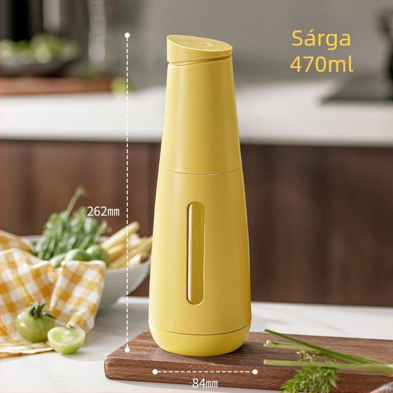 Konyhai üveg olajtartó automata nyitás-zárás és fényvédő kialakítással, élelmiszer-minőségű