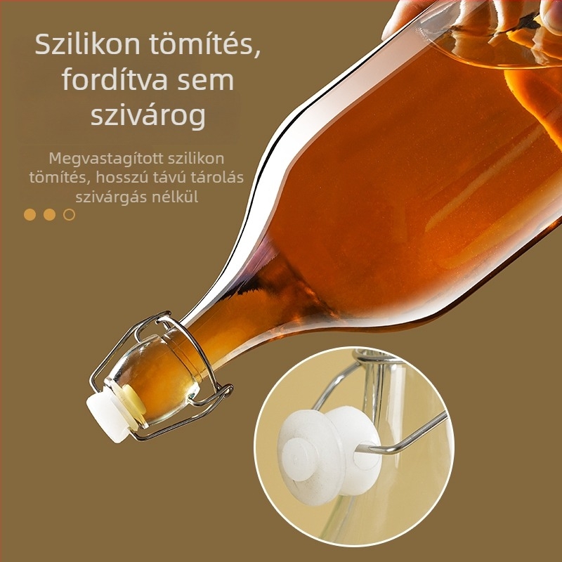 Hőálló üveg szezámolajhoz, zárt üveg, üres palack élelmiszer-minőségű szezámolajhoz