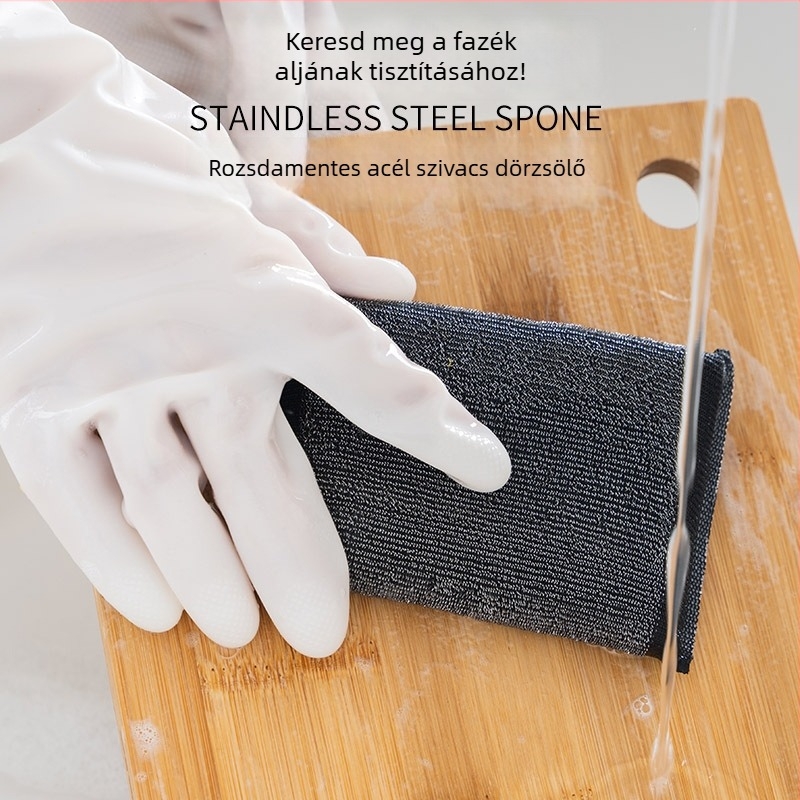 Konyhai szivacs súroló fazekakhoz és tálakhoz – nedvszívó habot képez, jól habzik, eltávolítja a rozsdát (6 darabos készlet)