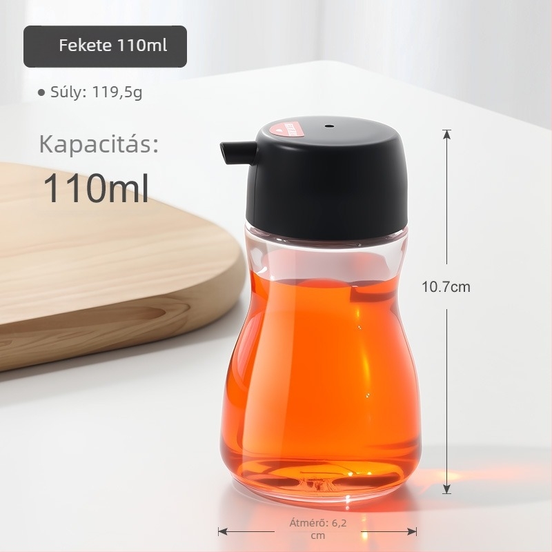 Japán stílusú üveg szójaszósz és ecet számára, mini adagoló üveg folyékony fűszerezéshez