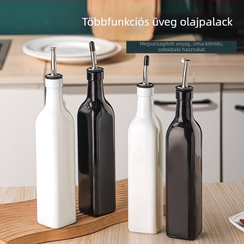 500 ml üveg olívaolajat tároló, nedvességálló és zárható, konyhai használatra