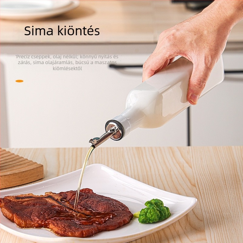 500 ml üveg olívaolajat tároló, nedvességálló és zárható, konyhai használatra