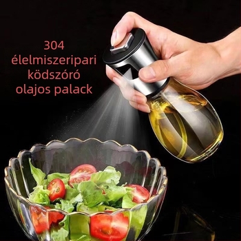 200 ml rozsdamentes acél olajspray palack légsütőhöz, állítható áramlás