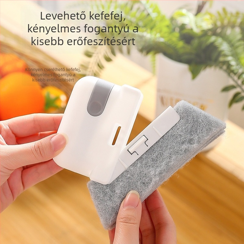 Kétfunkciós, leválasztható ablakcsatorna-ecset – ajtókhoz és ablakokhoz, üveg sarkainak tisztító eszköze