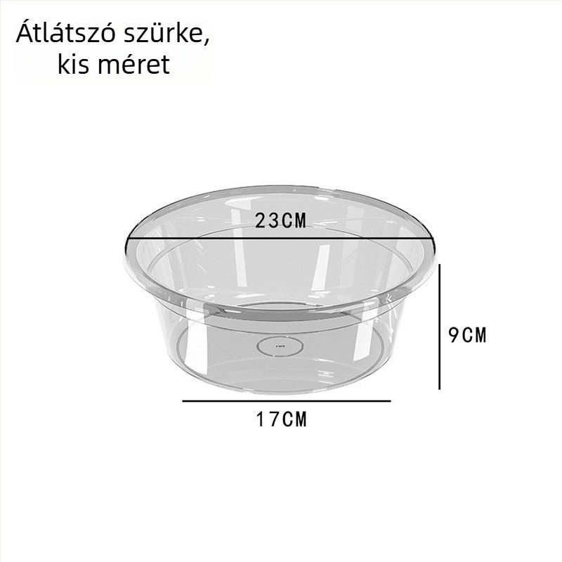 Vastagított átlátszó műanyag mosóedény egyetemi kollégiumhoz, sokoldalú háztartási mosóedény babák, zöldségek és ruhák mosásához