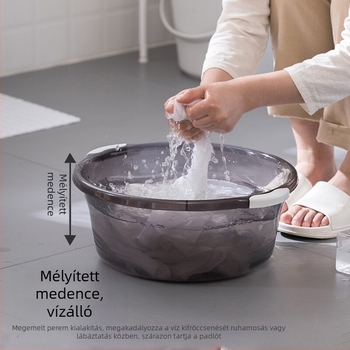 Camellia vastagított műanyag mosómedence, nagy kapacitású, kollégiumi használatra