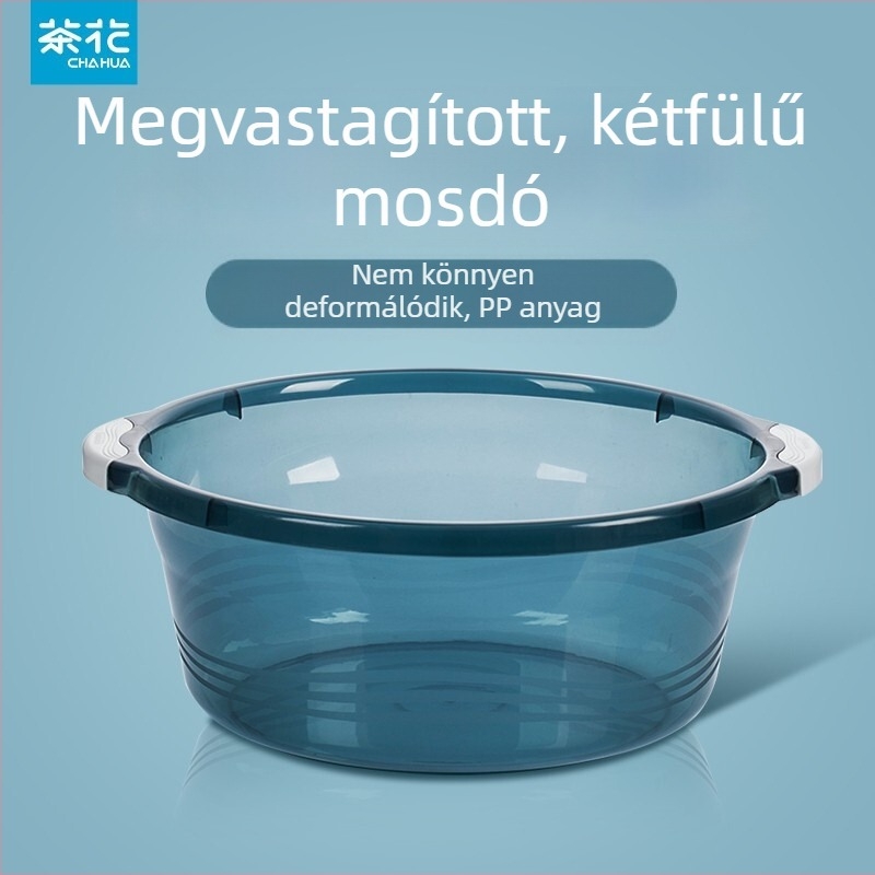 Camellia vastagított műanyag mosómedence, nagy kapacitású, kollégiumi használatra