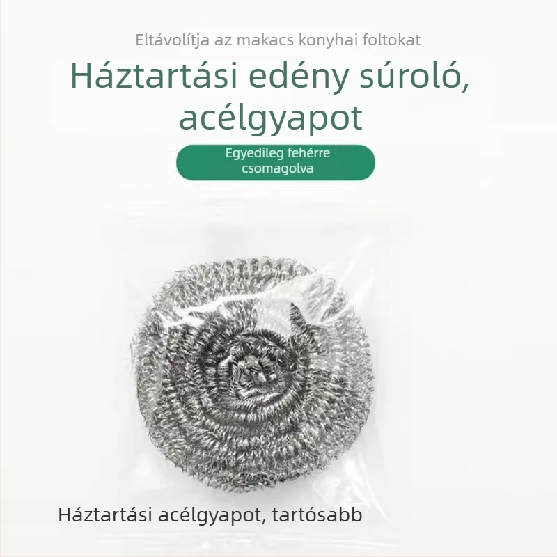 Rozsdamentes acél tisztító gömb konyhához, serpenyők és fazekak tisztítására