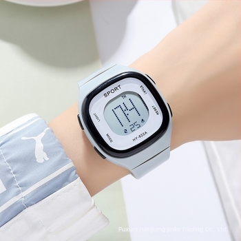 Kapanou Elektronikus Négyzetes Óra Diákoknak — Többfunkciós dátummal, ébresztővel, nappal, kronográffal, világító számlappal, 40 mm