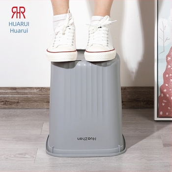 Négyzet alakú műanyag szemetes otthoni használatra, alkalmas nappalira, konyhába és fürdőszobába, fedél nélkül, 8 L
