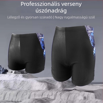 Új férfi úszó rövidnadrág boxer-stílusban, versenyzésre, testreszabható, nagy méretek, gyorsan száradó