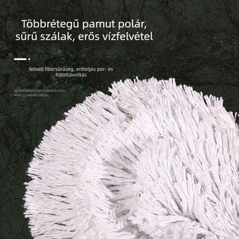 Nagyméretű sík felmosó a tisztításhoz pamutszálas, nedvszívó, széles fej, cserélhető kendőkkel