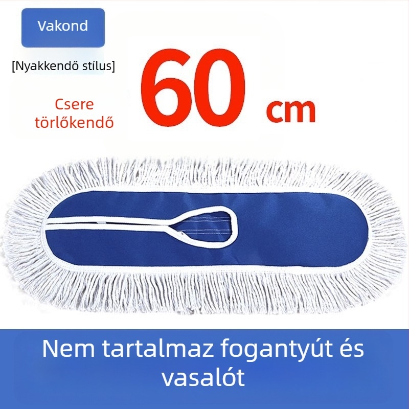 Nagyméretű sík felmosó a tisztításhoz pamutszálas, nedvszívó, széles fej, cserélhető kendőkkel