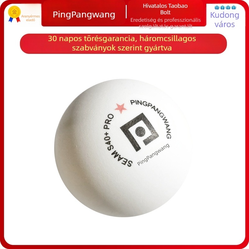 Asztalitenisz labda kilövőgép S40+ edzéshez, 100 darab labda, 40 mm