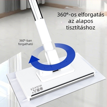 Minair automata törölközőcsipeszes felmosó, fejlesztett hosszabbított változat, nagy méret, érintésmentes, többfunkciós lapos felmosó