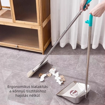 Rozsdamentes acél seprű-lapát készlet, erős, két részes